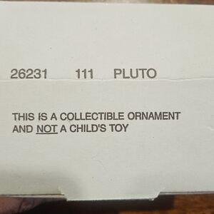 Disney Pluto Collectible Ornament - Classic White